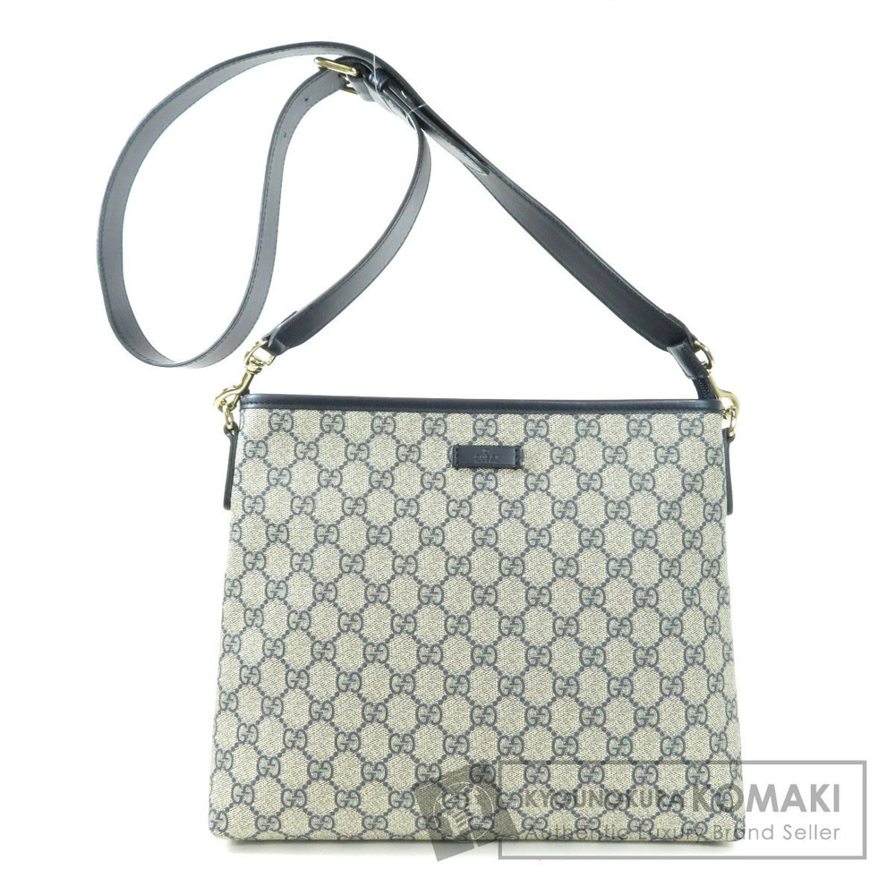 Gucci GG Plus Monogram Flat Messenger Bag navy Blue